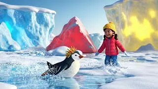 Minecraft Tiny Penguin Slipped on Ice Block | Kids Songs & Nursery Rhymes