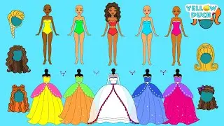 PAPER DOLLS WEDDING DRESS DOLLS BRIDE & GROOM DOLLHOUSE IN ALBUM
