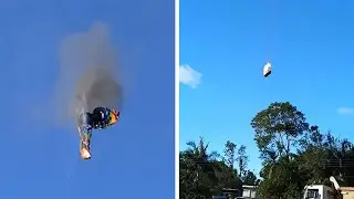 Hot Air Balloon Catches Fire, Free Falls From Sky in Deadly Incident - Watch the Shocking Video