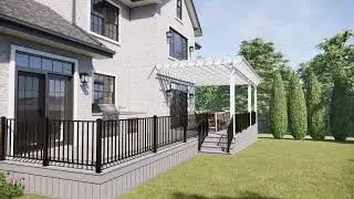 Sleek Modern Backyard Deck + Pergola + Outdoor Kitchen Will Inspire Your Next Project - Deck Goals!