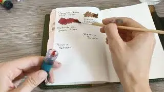 VERY messy ink swatching - Pennonia, Monteverde etc.