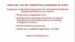 How can I get my credentials assessed by ICAS?