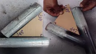 GREAT IDEA FOR PIPE 45 DEGREE AND 90 GEGREE JOINT | AWESOME ROUND PIPE CUTTING IDEA