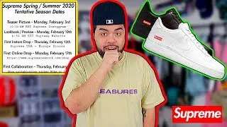 SUPREME SS20 START DATE + NIKE AF1 LEAK & Dior Jordan 1
