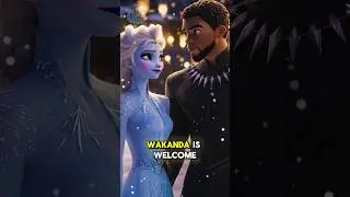 Elsa & Black Panther: The Vibranium Frost ❄️ | Magic Meets Majesty #frozen #blackpanther #marvel