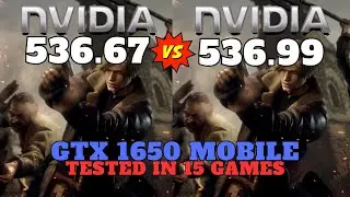 Nvidia drivers 536.67 vs 536.99 | Gtx 1650 laptop | Tested in 15 Games #gtx1650 #nvidia #newdriver