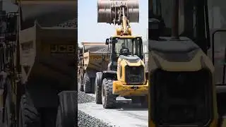 Epic JCB & Truck Coordination on Busy Roadwork!🚧🔥 #shorts #jcb