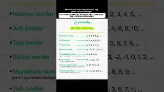 Matematikadan natural snlr