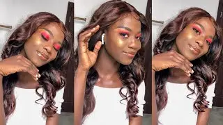 RED EYESHADOW TUTORIAL FOR BLACK WOMEN  | STEP BY STEP TUTORIAL BEGINNER FRIENDLY TerrieBerrie