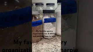 My favorite pantry organization tip. A sharpie and painters tape to label and date.