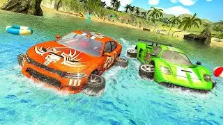 Water Surfer Floating Car Race Android Gameplay