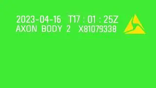 Axon Body Camera Overlay Green Screen