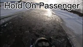 Snowmobile Water Skips Entire River With Passenger
