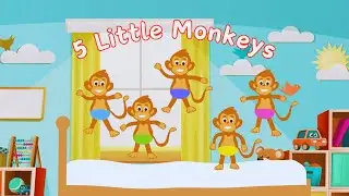 🐵🐰 5 Little Monkeys & Bunnies Jumping on the Bed | Fun Animal Song for Kids | BAABEE TV
