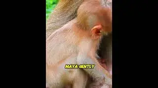 Baby monkey wanting to nurse from its mother #monkey #wanting #mother #unitedstates