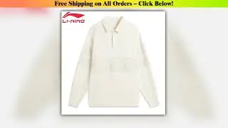 Li-Ning Men's Wade Polo Shirt Long Sleeve Loose Fit Comfortable Stylish LiNing Leisure Sports