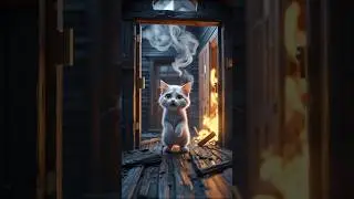 Cat Hero in Flames