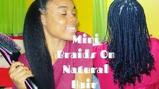 ☆ How To: Mini Braids On Natural Hair | Mini Braids On Stretched Natural Hair | Protective Styling