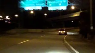 Long Island Expressway (Interstate 495 Exit 31) westbound (Night)