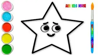 Star Coloring Pages for Youtube Kids / Stars drawing for Kids / AKN Kids House