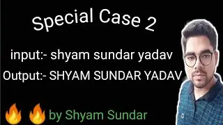 convert lowerCase to upperCase with space in java || Shyam Sundar