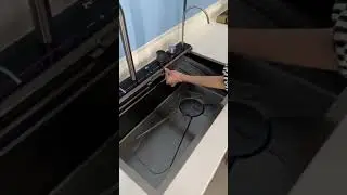 Handmade multifunction multipurpose kitchen sink digital movable plannel switch button size 30 x 18