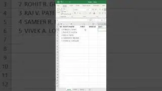 EXCEL SEPARATE YOUR COLUMN DATA JUST ONE SHORTCUT KEY#short