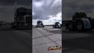 American Trucks Rolling Side by Side on the Open Road #workingrigs #bigrig #trucking