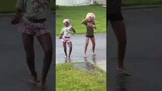 They Make Rainy Days Look So Much Fun! ⛈️☂️💃🏾 #dance #shorts #funny