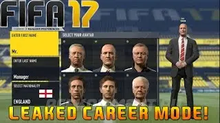 FIFA 17 LEAKED CAREER MODE INGAME SCREENSHOTS! (ALL Leaked Images-New Customisation)