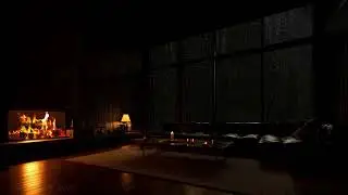 Rain and Fireplace in a Quiet Cabin | A Night of Reflection, Comfort, and Focus