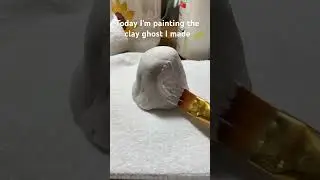 Day 17 of doing art everyday until Halloween! Clay ghost pt 2