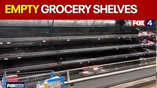 Texas grocery stores full of empty shelves before winter storm