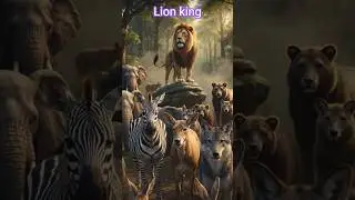 Lion is a king of forest #shorts #viral shorts #cartoon #cute #animal #lion #forest king #funny