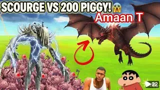 SCOURGE VS 200 PIGGY! 😱 Can Dragon Save Him? | Amaan T Gaming Animal Revolt Battle Simulator