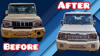Mahindra Bolero denting and painting work done and fully restore #youtube #denting #modified #car...