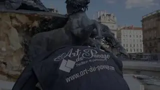 Pose de dallages &agrave; Lyon, place des Terreaux