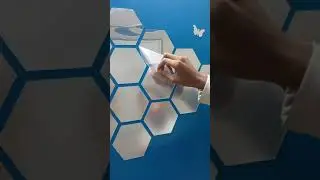 hexagon mirror for wall ✨