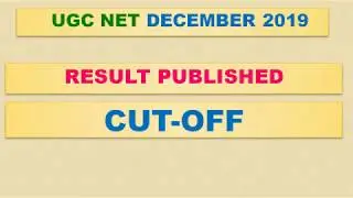 UGC NET DECEMBER 2019 | ALL SUBJECT CUTOFF MARKS