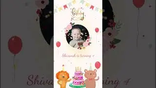 Birthday Invitation Video | Custom Photos Birthday party Invitation | Invito AI-1056