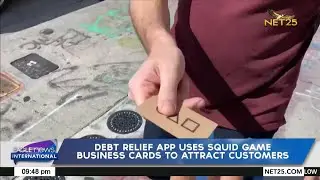Debt relief App uses Squid Game business cards to attract customers