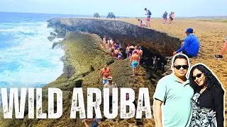 Aruba's Scary Adventure | Strong Waves Cave Pool | Natural Bridge | Mysterious Bushiribana Ruins