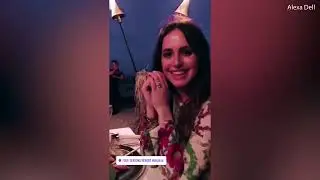 Alexa Dell shows off her stunning diamond engagement ring