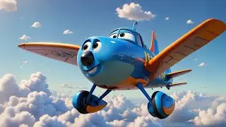 Four Toy Planes Soar Through Clouds | Exciting Adventure Song for Kids | Counting Nursery Rhyme