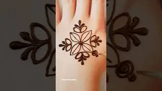 Simple Flower Mehndi 🌼 30 sec me perfect designBeginner Friendly Mehndi | Sabse easy flower pattern