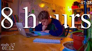LIVE | 8-HOUR study with me 📚⛈️ rain sounds & pomodoro timer 60 & 10