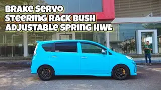 Perodua Alza Brake Servo Double Layer, Steering Rack Bush, Adjustable Spring HWL