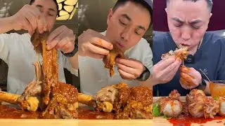 ASMR Food Mukbang Videos|Overlord Ox Hoof| Lamb Chops| Beef tongue with garlic paste|  Pork Belly|