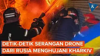 Diwarnai Ledakan! Begini Momen Saat Drone Rusia Hujani Kharkiv Ukraina