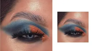 Orange & Blue | Step By Step | Eye Makeup Tutorial 🧡💙